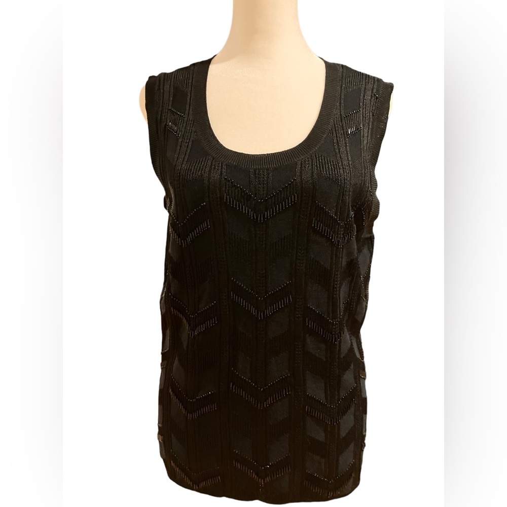 Beaded black top